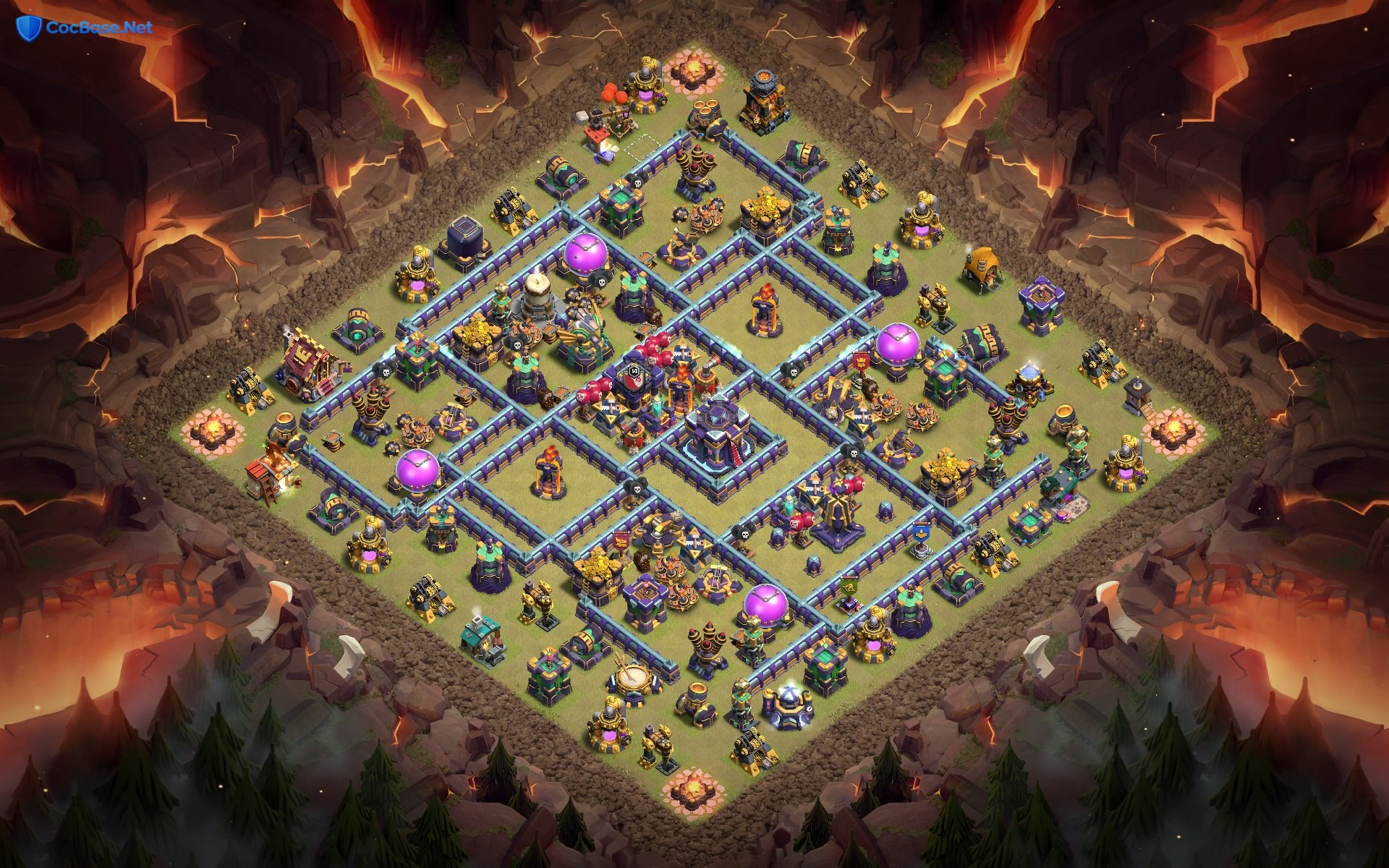 TH15 Anti 3 Star War Base: Baited Eagle Core & Spell Trap Zone