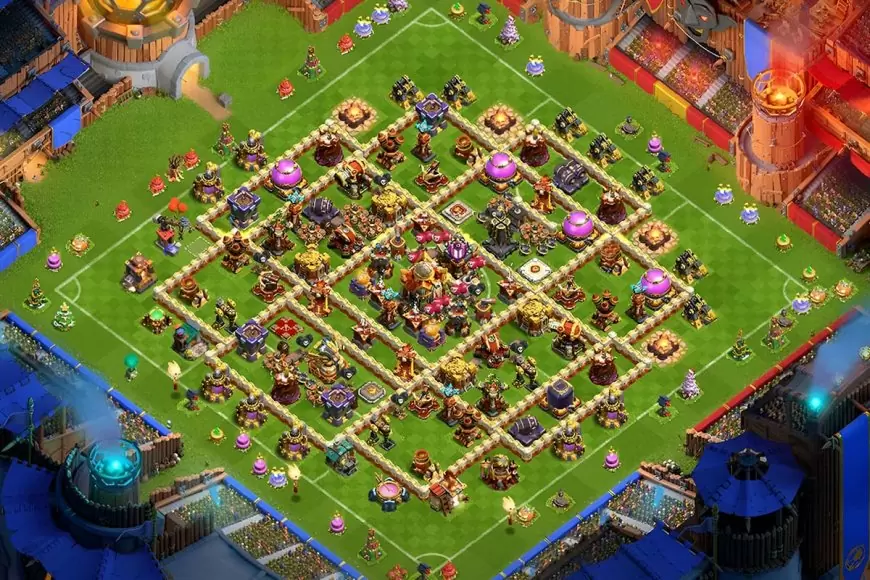 Max TH16 Base Design with Halaand Football Scenery