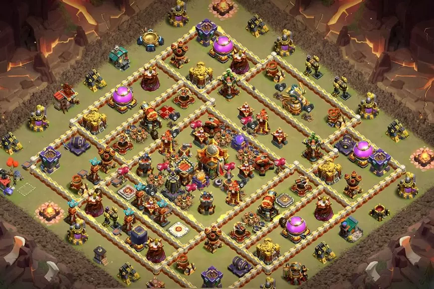 Top TH16 Anti-2 Star Hybrid Base for Defending Against Electro Dragons