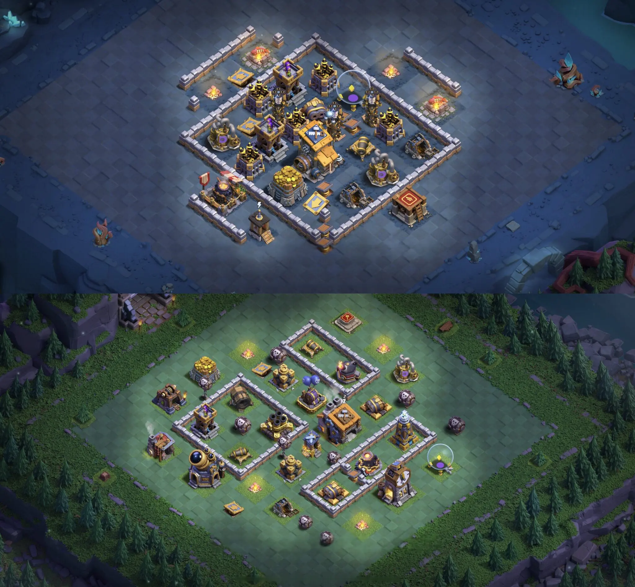 Builder Hall Level 9 Top Base with Link for COC 2025