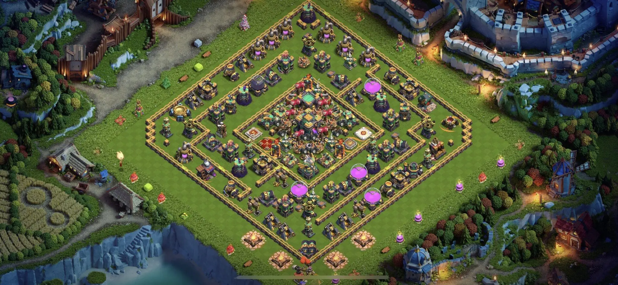 Ultimate Town Hall 14 Defense Base Layout with Copy Link