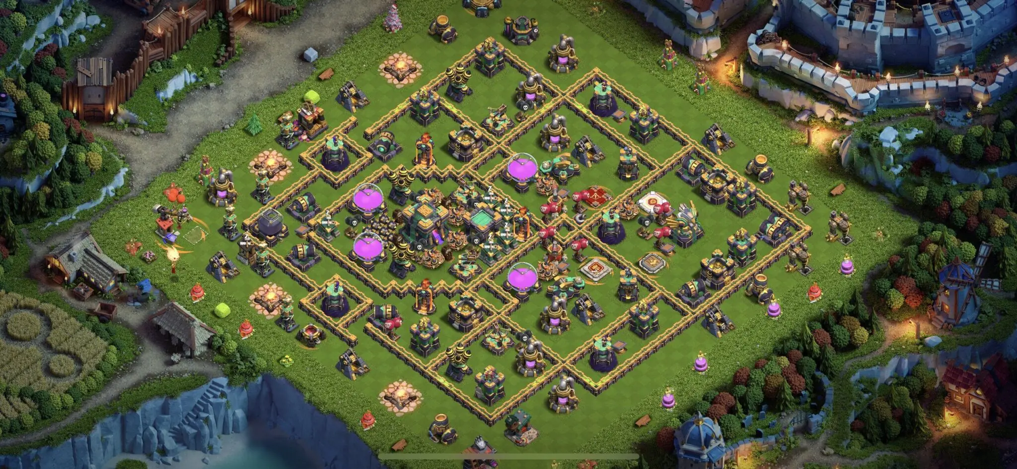 Top Town Hall 14 Farming Base Setup with Copy Link