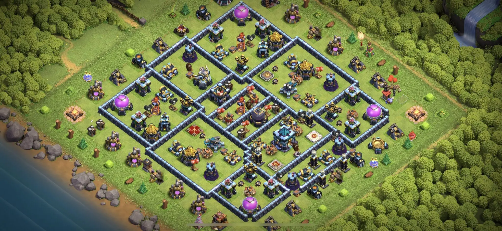 Strongest Town Hall 13 Defense Base Layout with Copy Link