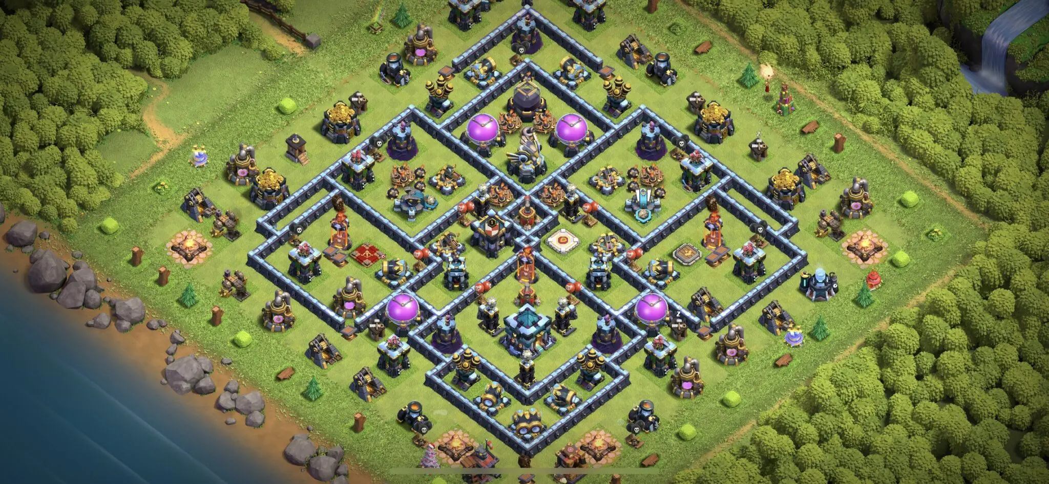 Best Town Hall 13 Defense Base Design with Copy Link
