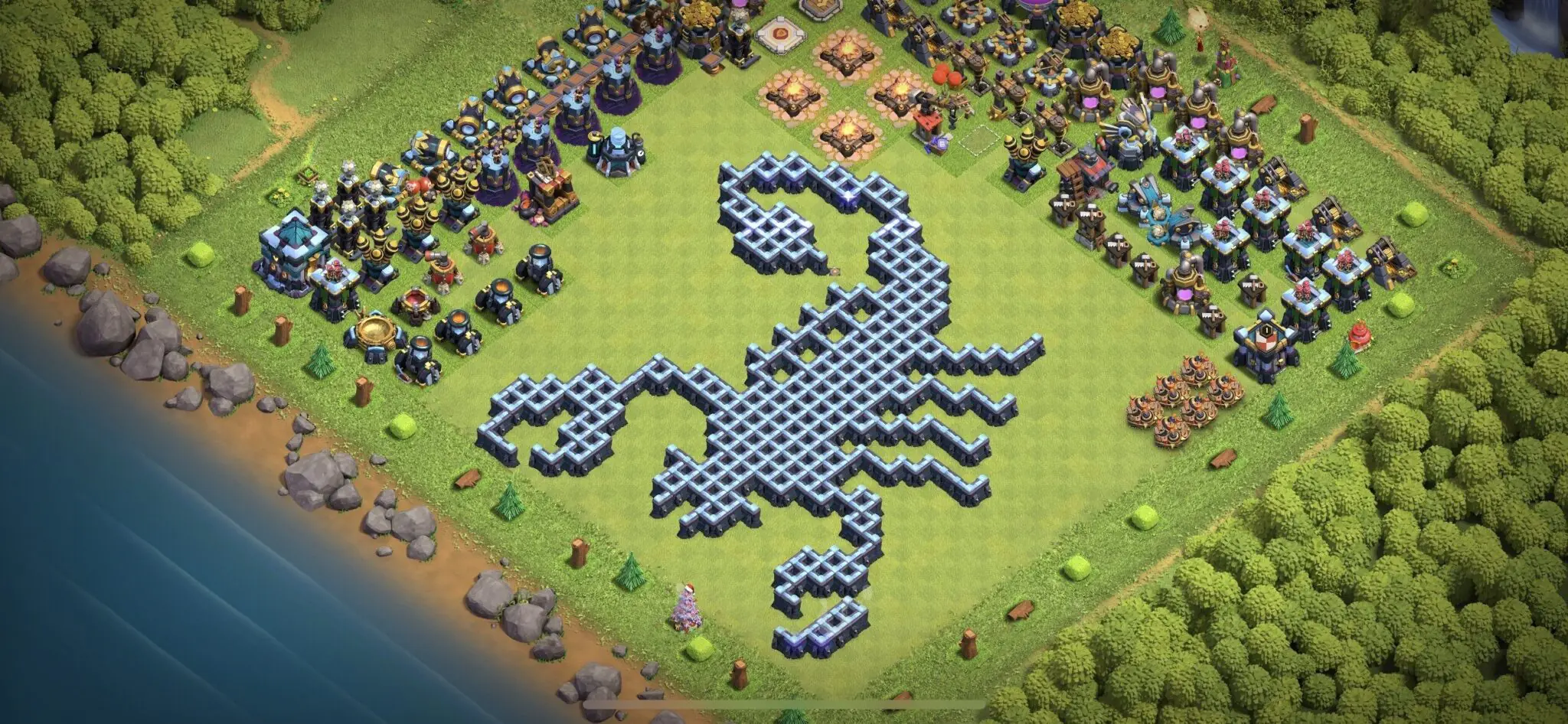 Top Town Hall 13 Funny/Troll Base Layout with Copy Link