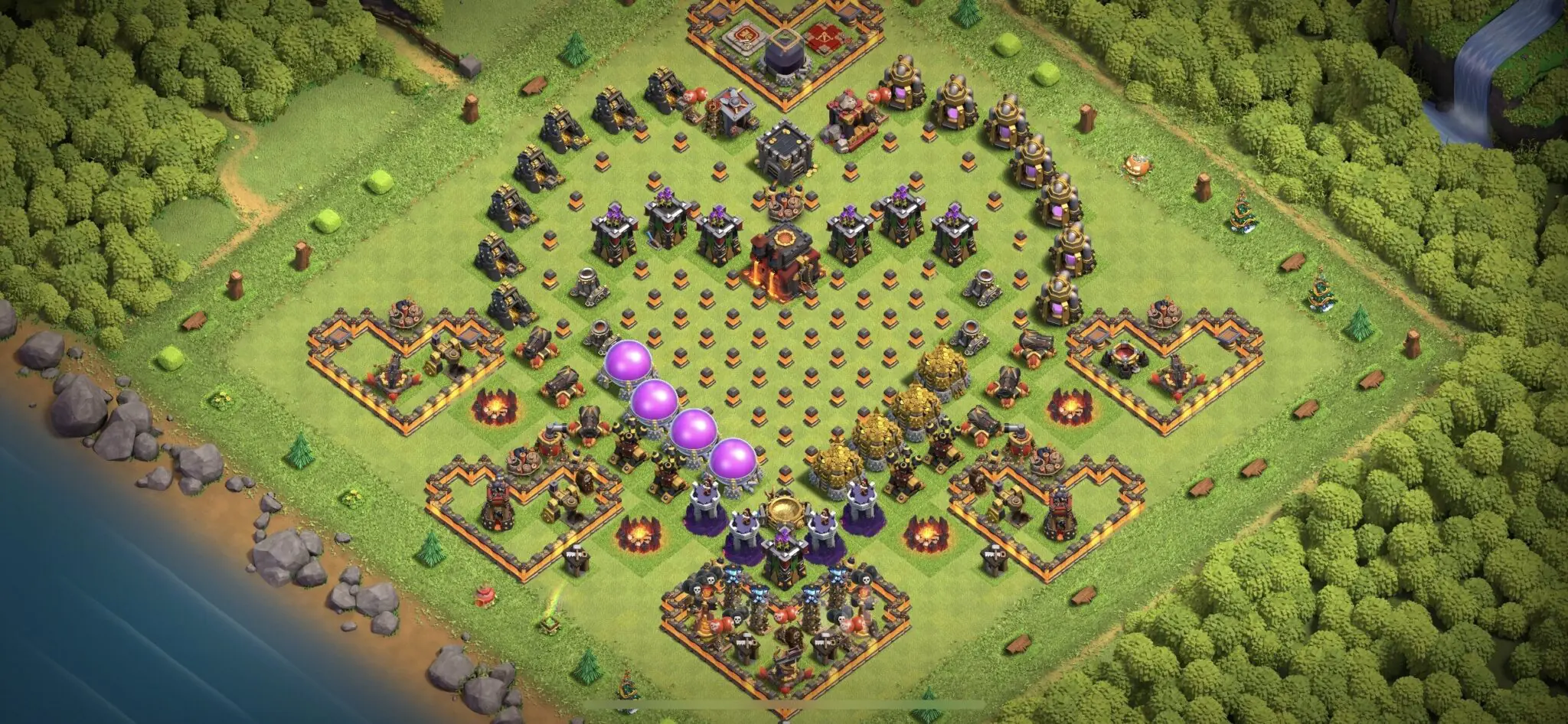 Top Town Hall 10 Troll/Funny Base Layout with Copy Link