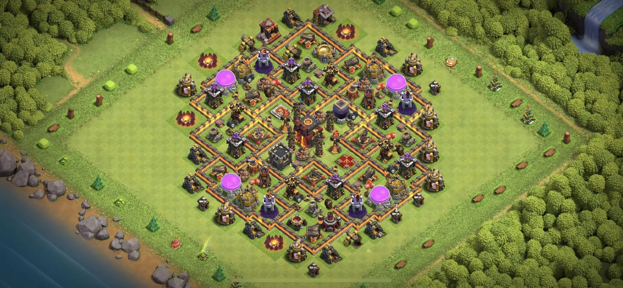 Best Town Hall 10 Defense Base Design with Copy Link