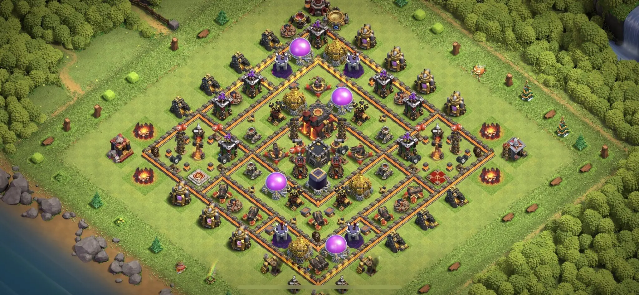 Best Town Hall 10 Defense Base Layout with Copy Link