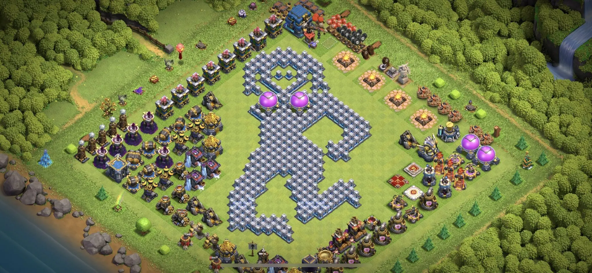 Top TH12 Troll/Funny Base Layout with Copy Link