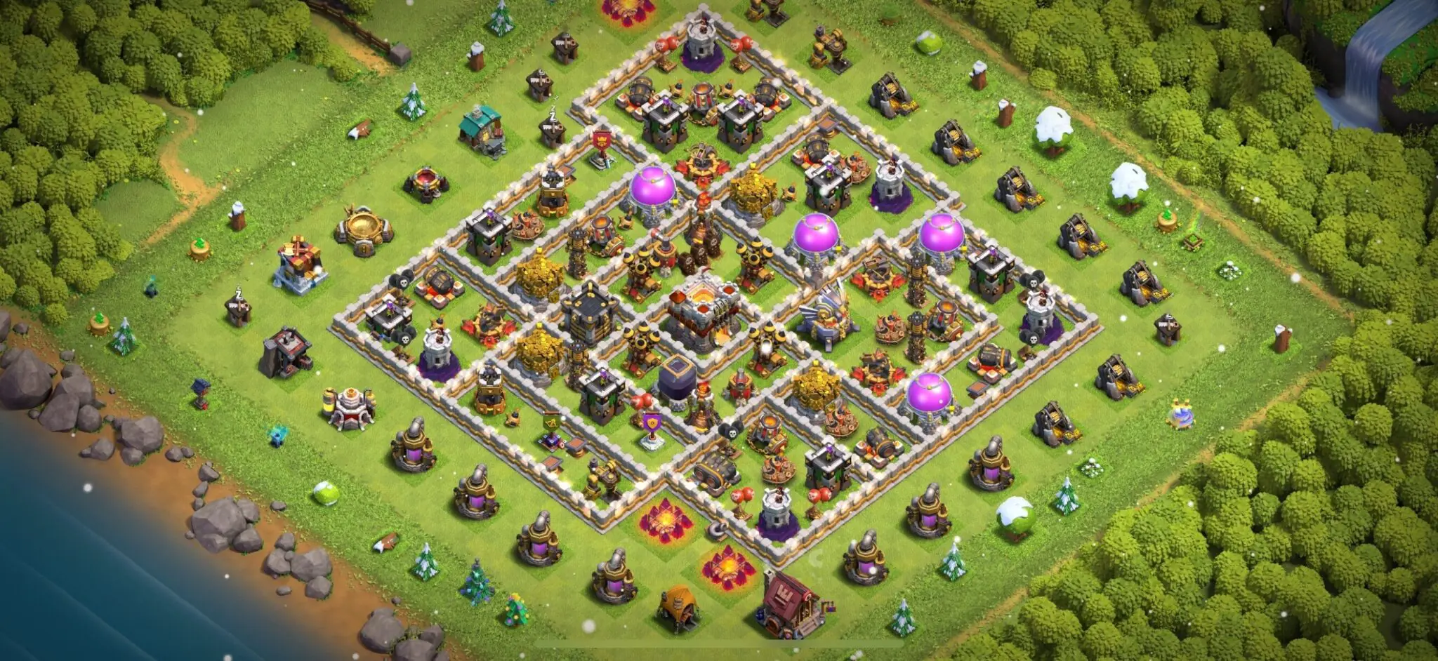 Top TH11 Defense Base Design with Instant Copy Link
