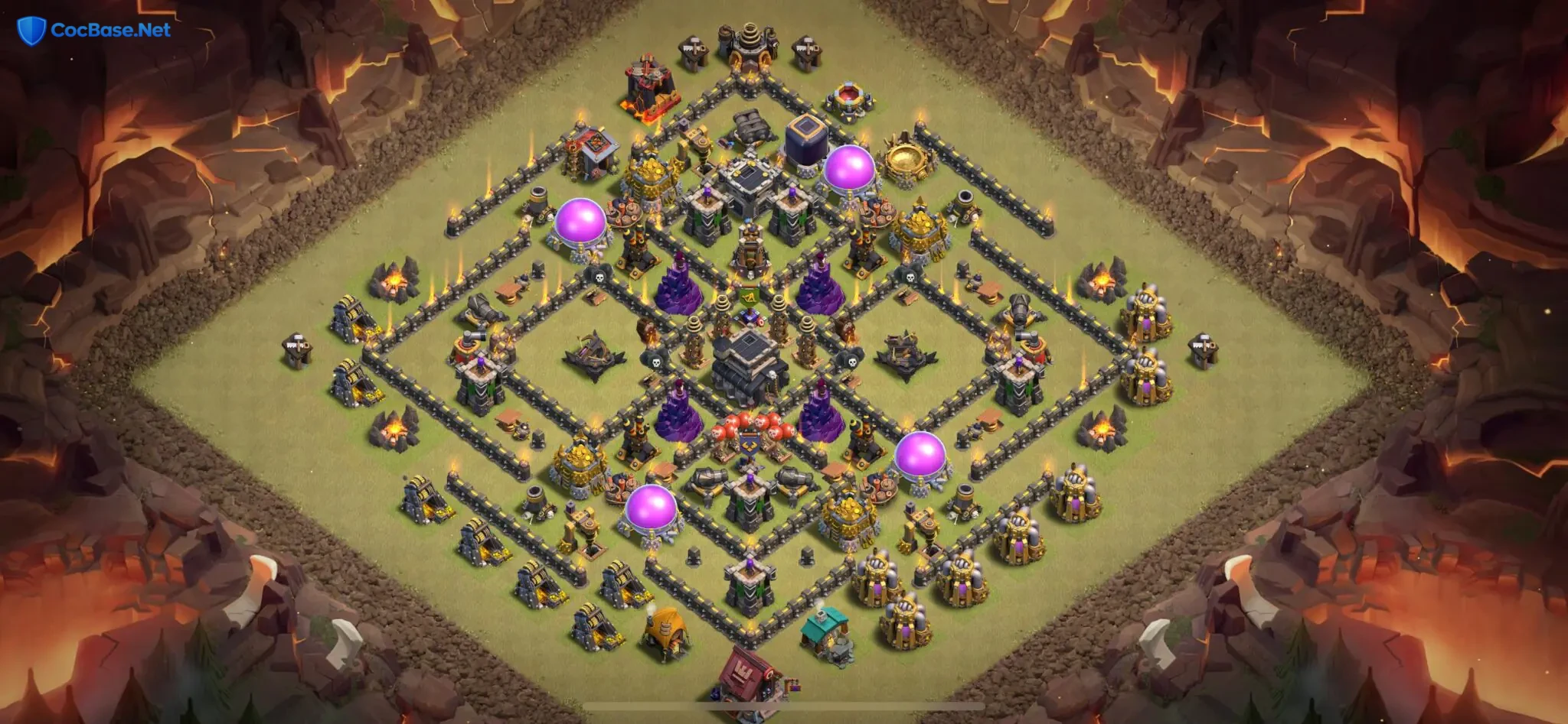 Town Hall 9 War Base Layout with Download Link