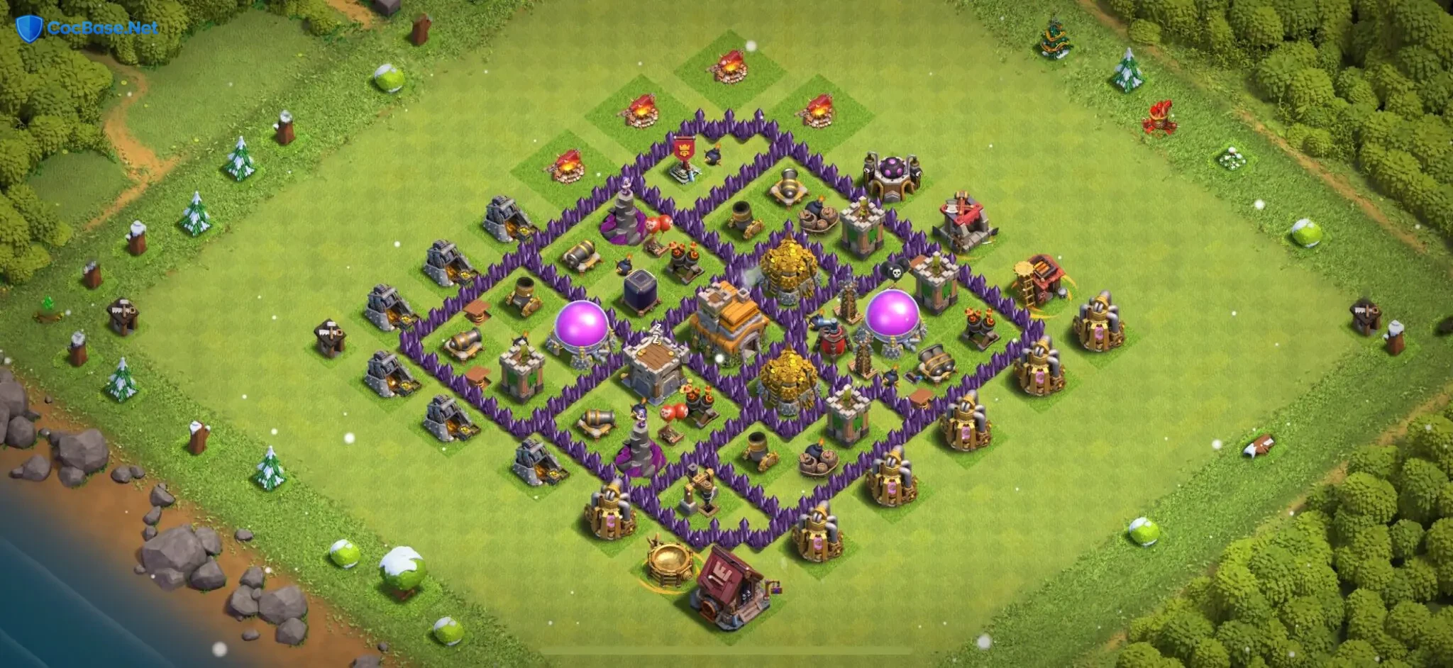 Optimal Town Hall 7 Farming Layout with Design Link