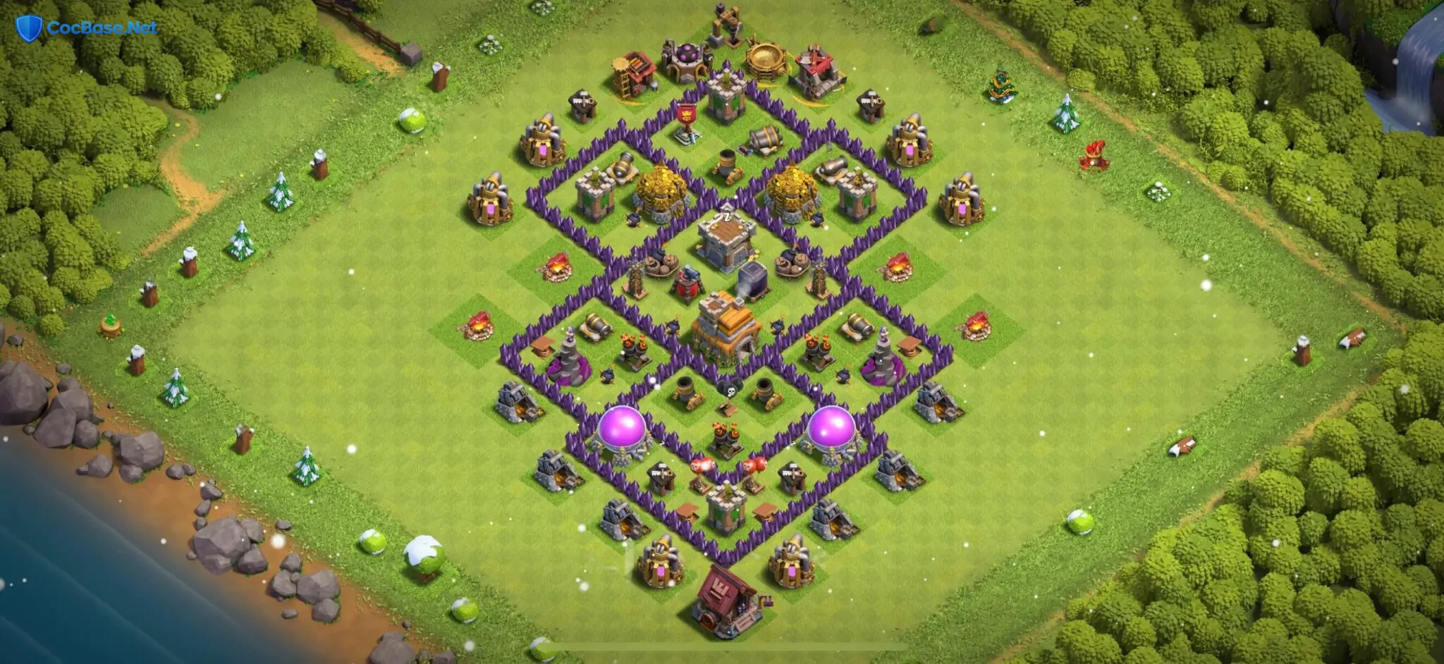 Unbeatable Town Hall 7 Defense Base Layout with Link