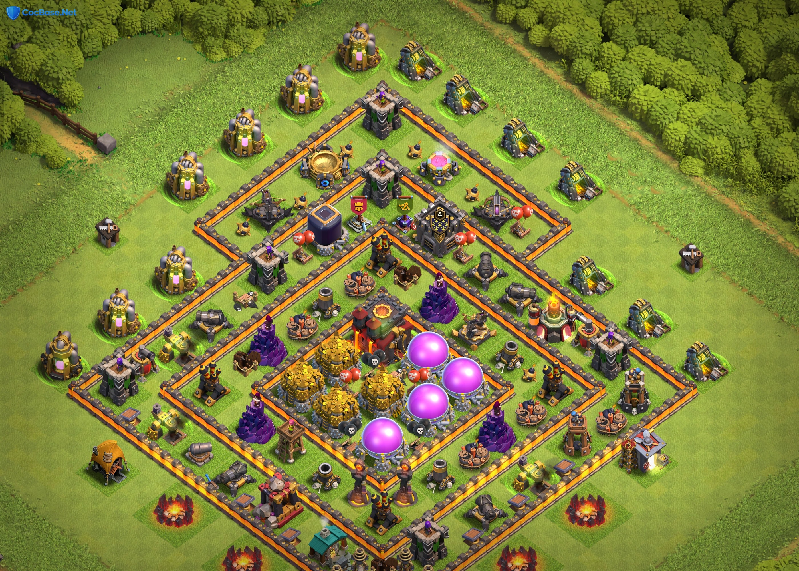 TH10 War Base Layouts (2026) - Copy Links - CocBase.Net