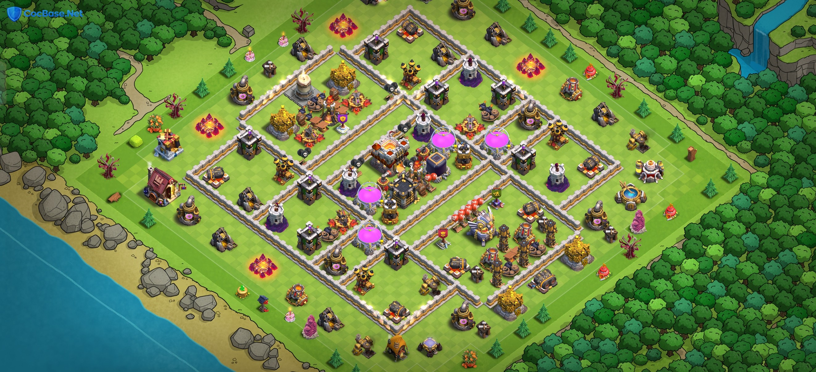 TH11 CoC Farming Base Layout For Anti LavaLoon Instant Link