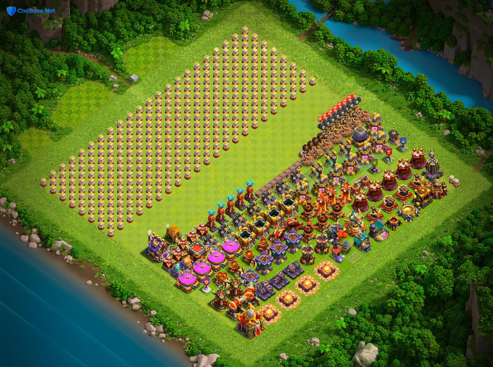 TH16 Core Defender CoC Troll Base Layout 2026 Copy Link