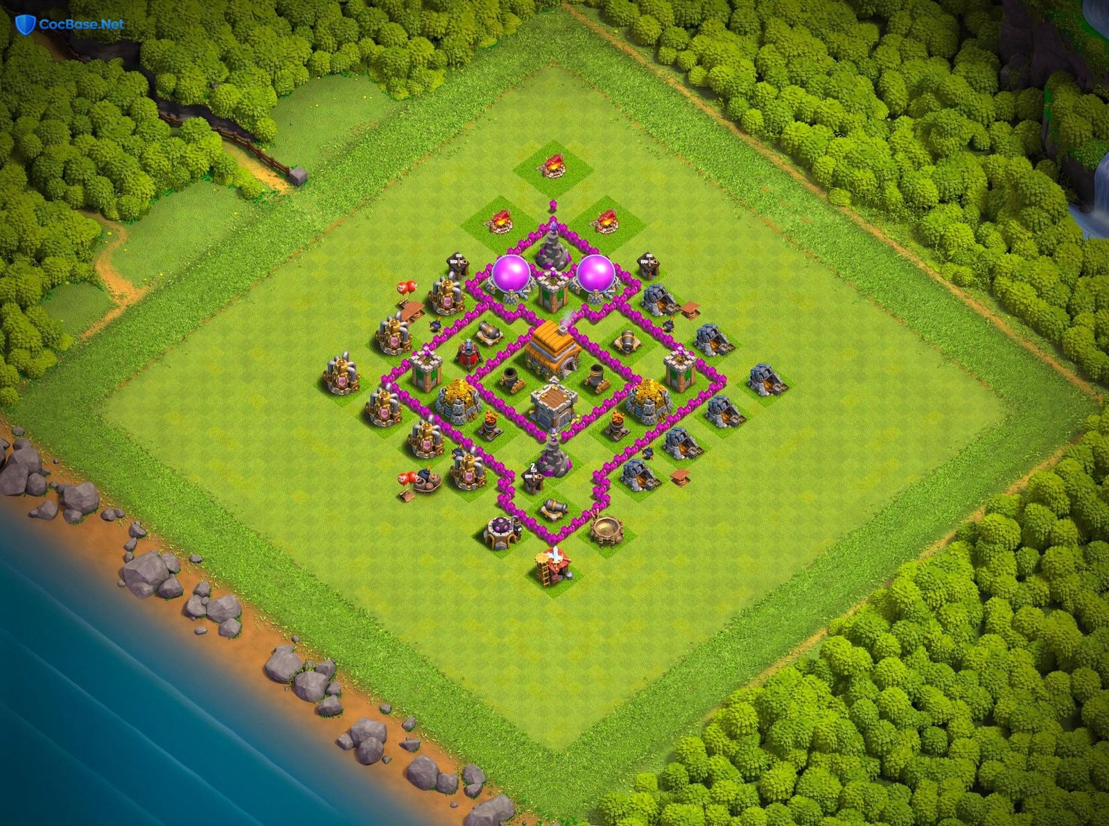 TH6 CoC Hybrid Base Layout For Anti Giant