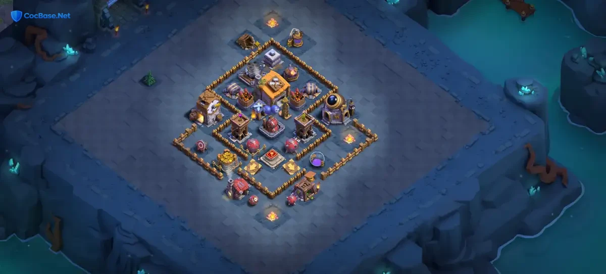 BH6 Anti Crusher Bait Strategy CoC War Base Layout With Link
