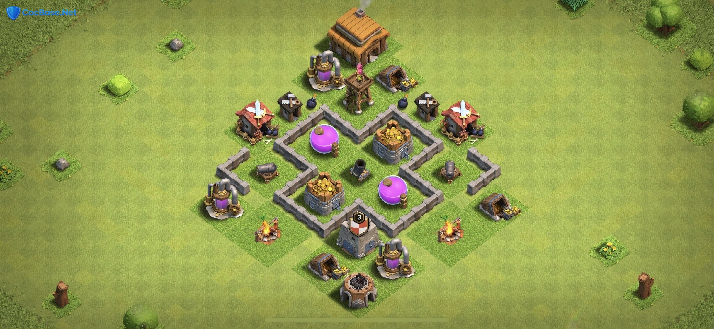 Maximize Your Resources with This TH3 Farming Base Layout