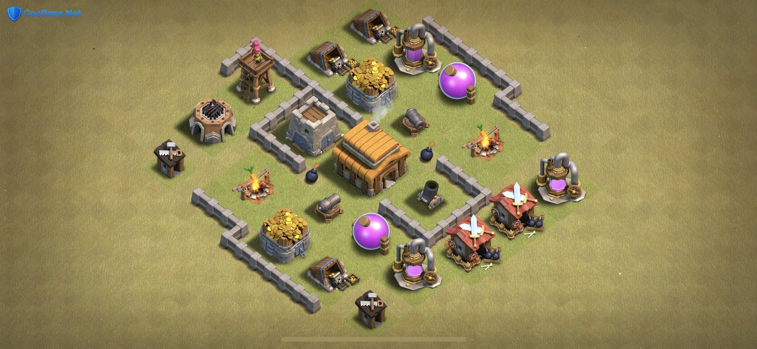 TH3 War Fortress Base to Stop Early Attacks