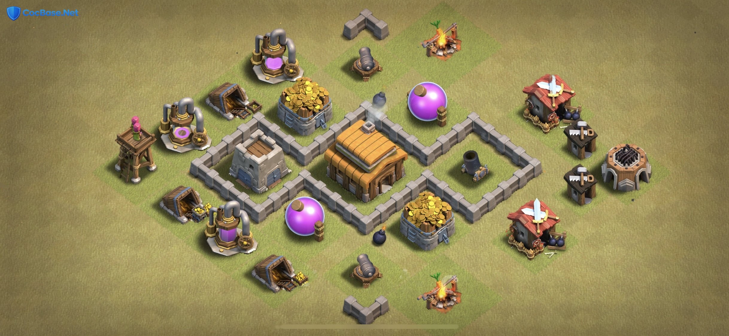 Solid TH3 War Base to Stop Sneaky Attacks