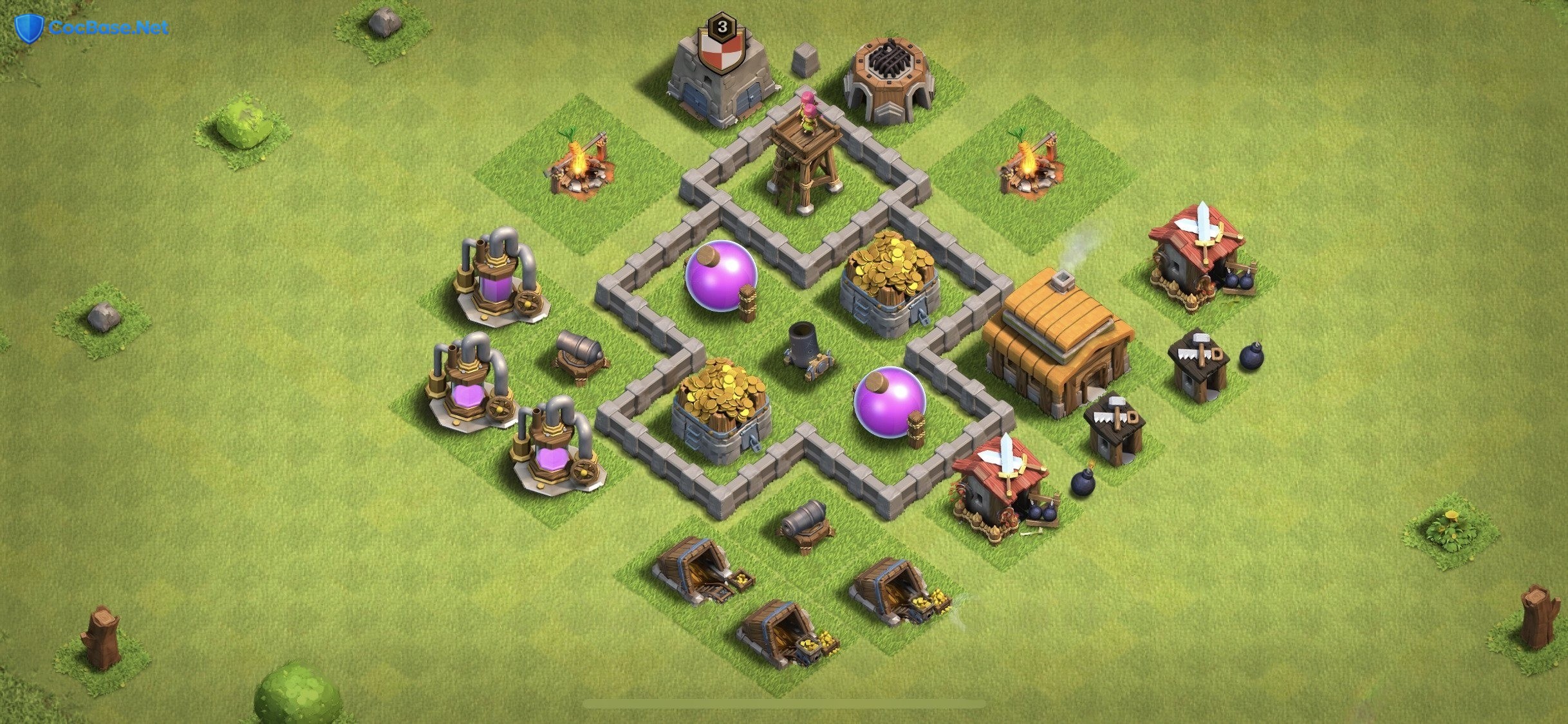 Maximize Your Resources with This Powerful TH3 Farming Base Layout
