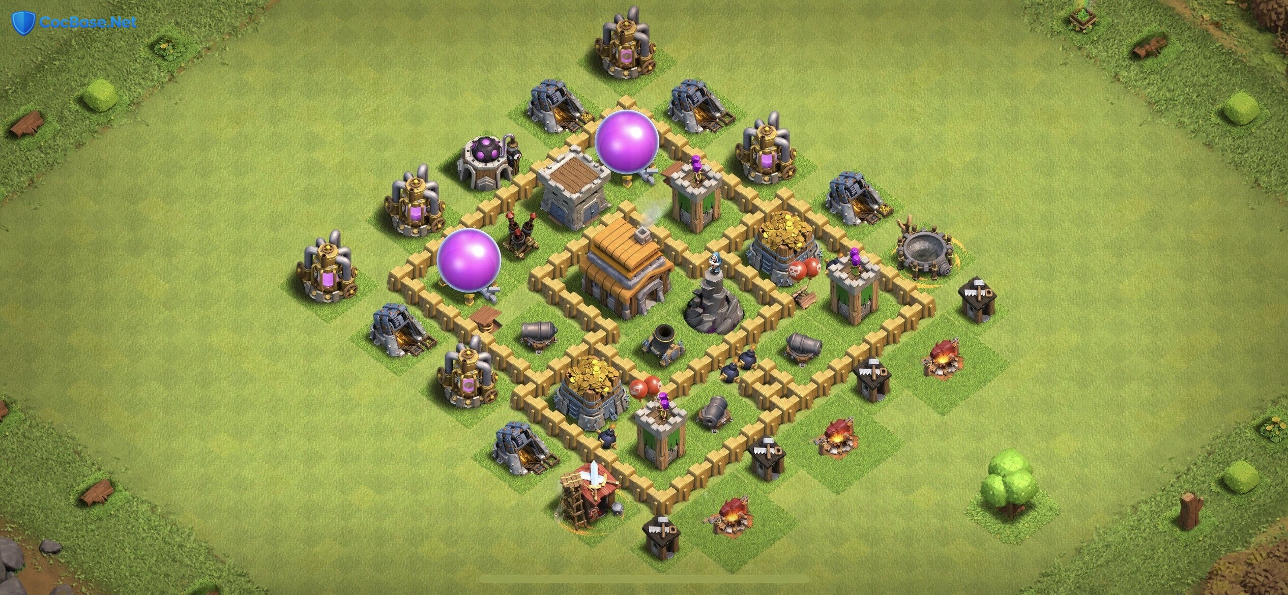 TH5 Base Layout Built to Crush Attacks and Protect Resources