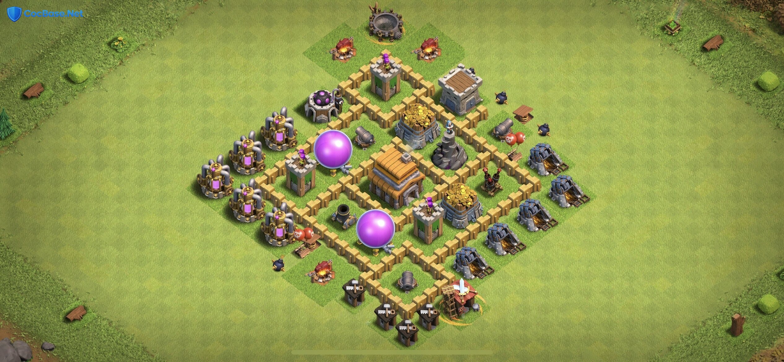 Efficient TH5 Farming Base Layout to Maximize Resource Gains