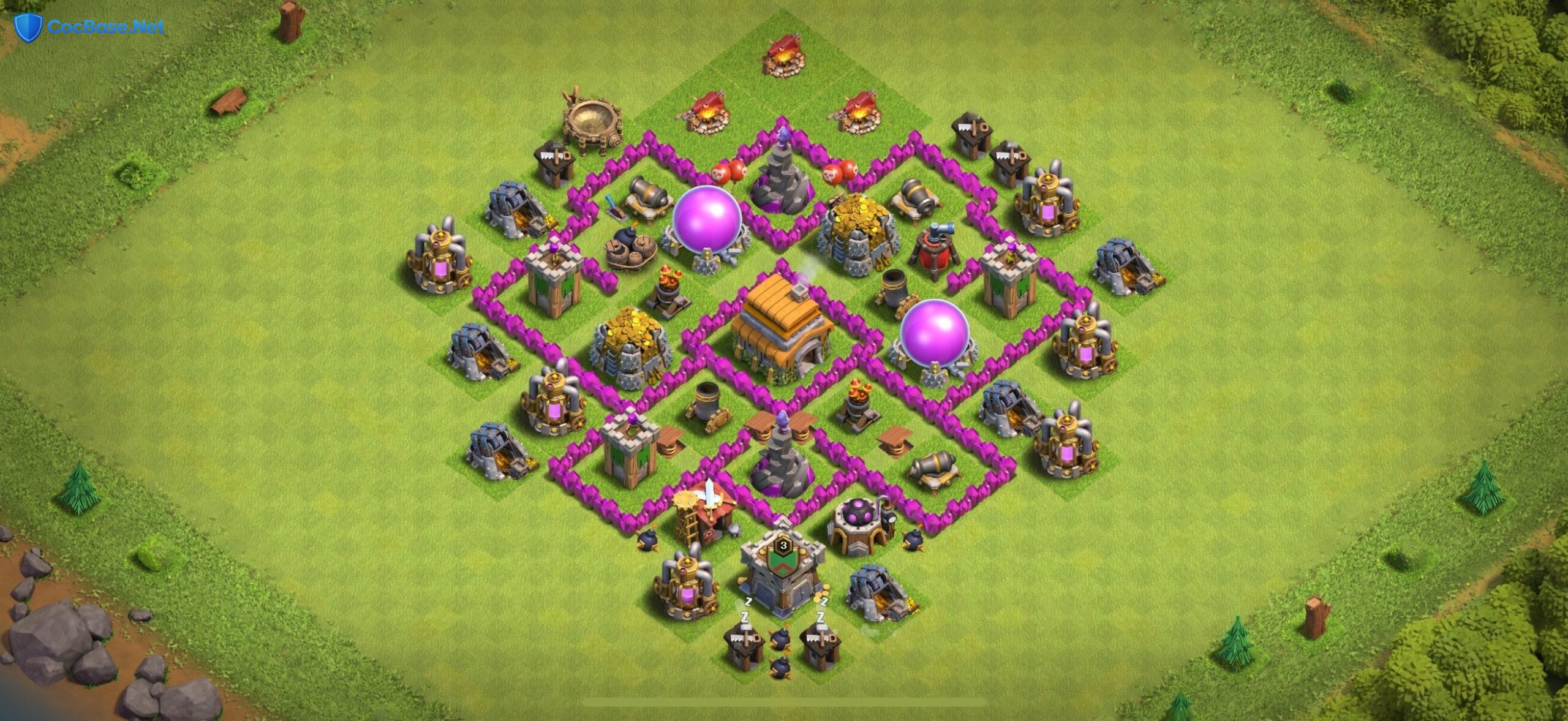 Efficient TH6 Farming Base Layout to Maximize Resource Collection