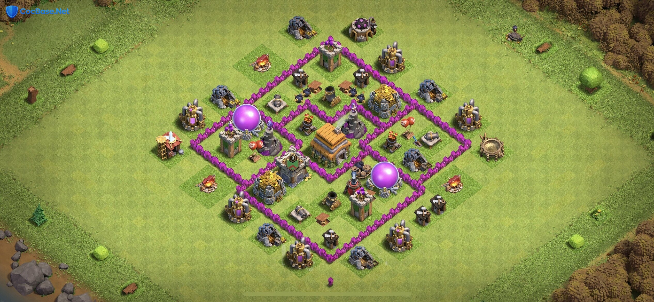 Strong TH6 Base Layout to Maximize Your Defense Security