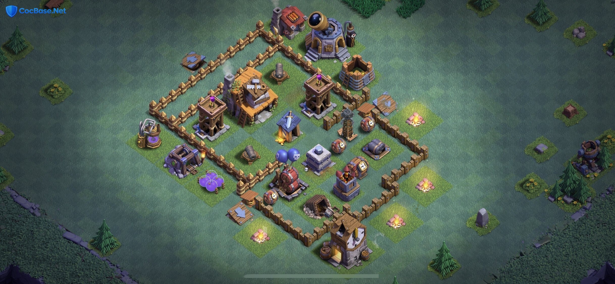 Dominate with this Builder Hall 4 base layout designed to thwart two star attacks