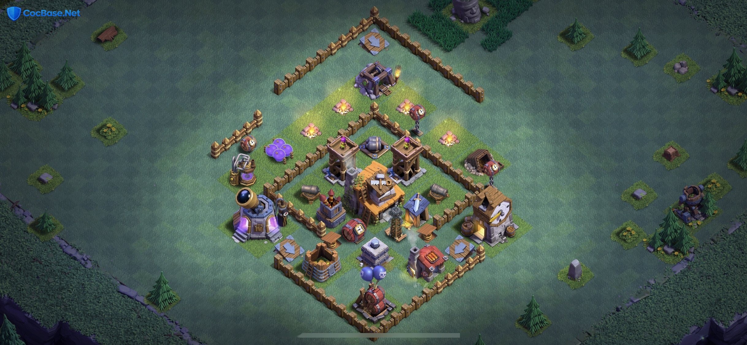 Master the Art of Defense with this Builder Hall 4 Base Layout