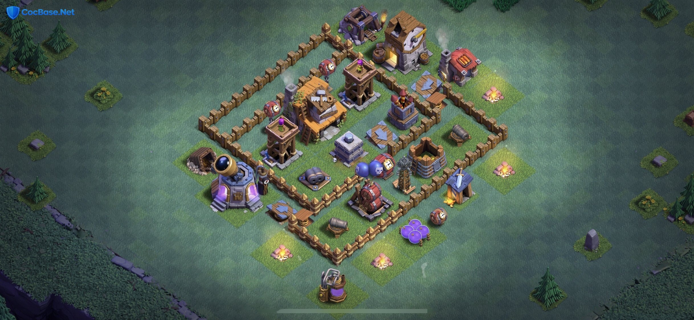 Master the Builder Hall 4 base layout to Crush Your Opponents with this Anti Two Star Defense