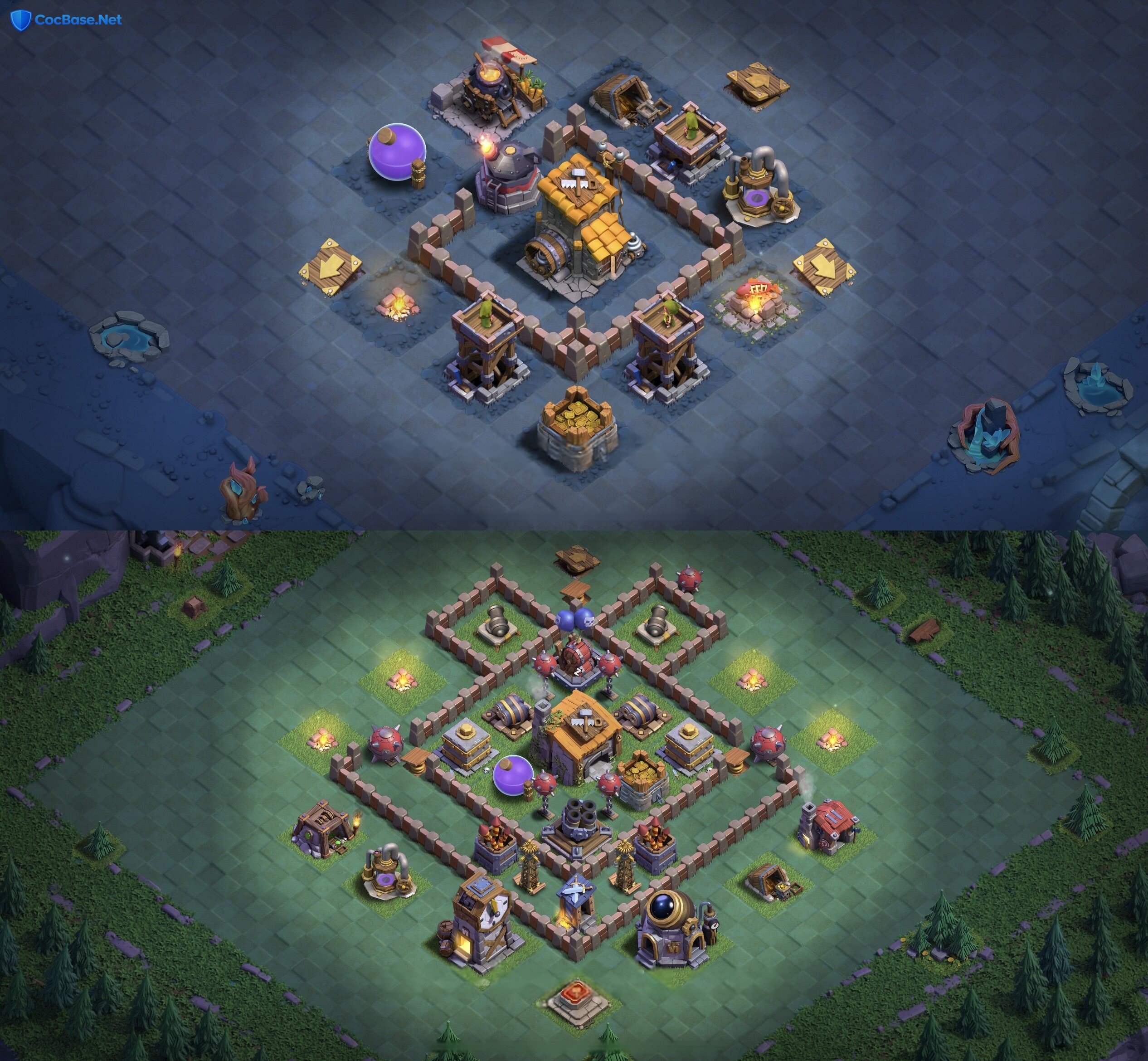 Mega Tesla Fortress: Optimized Builder Hall 6 Base Layout