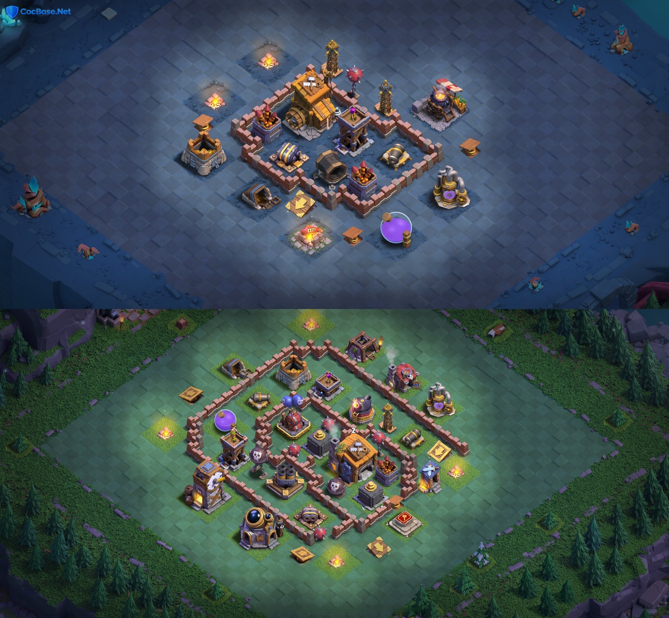 BH7 Base Layout - Compact Core with Double Cannon Defense