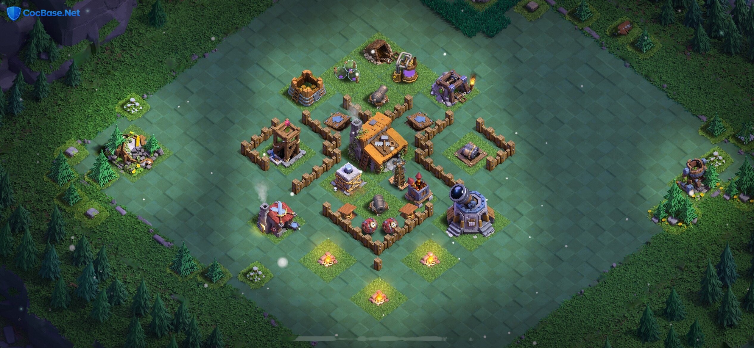 Builder Hall 3 Anti Two Star CoC Base Layout
