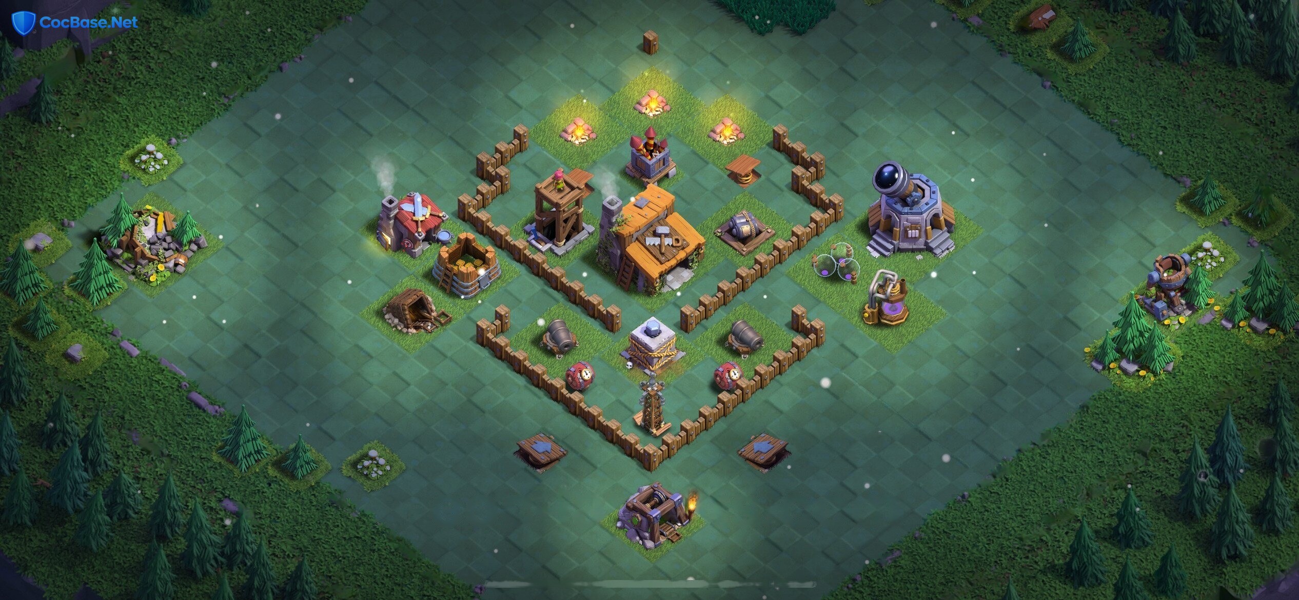 Elite Builder Hall 3 Anti 2 Star CoC Base Layout