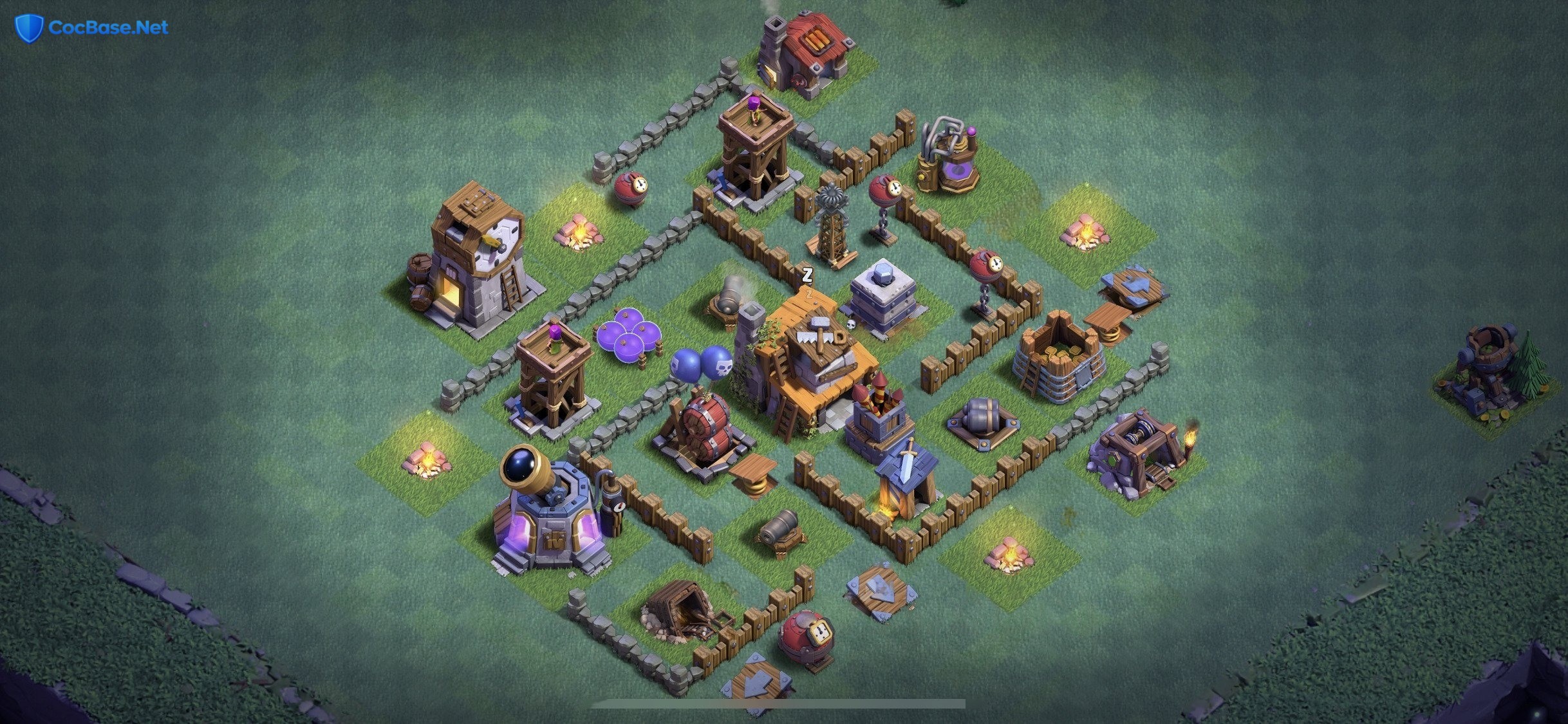 Elite Builder Hall 4 Anti 2 Star Clash of Clans Base Layout
