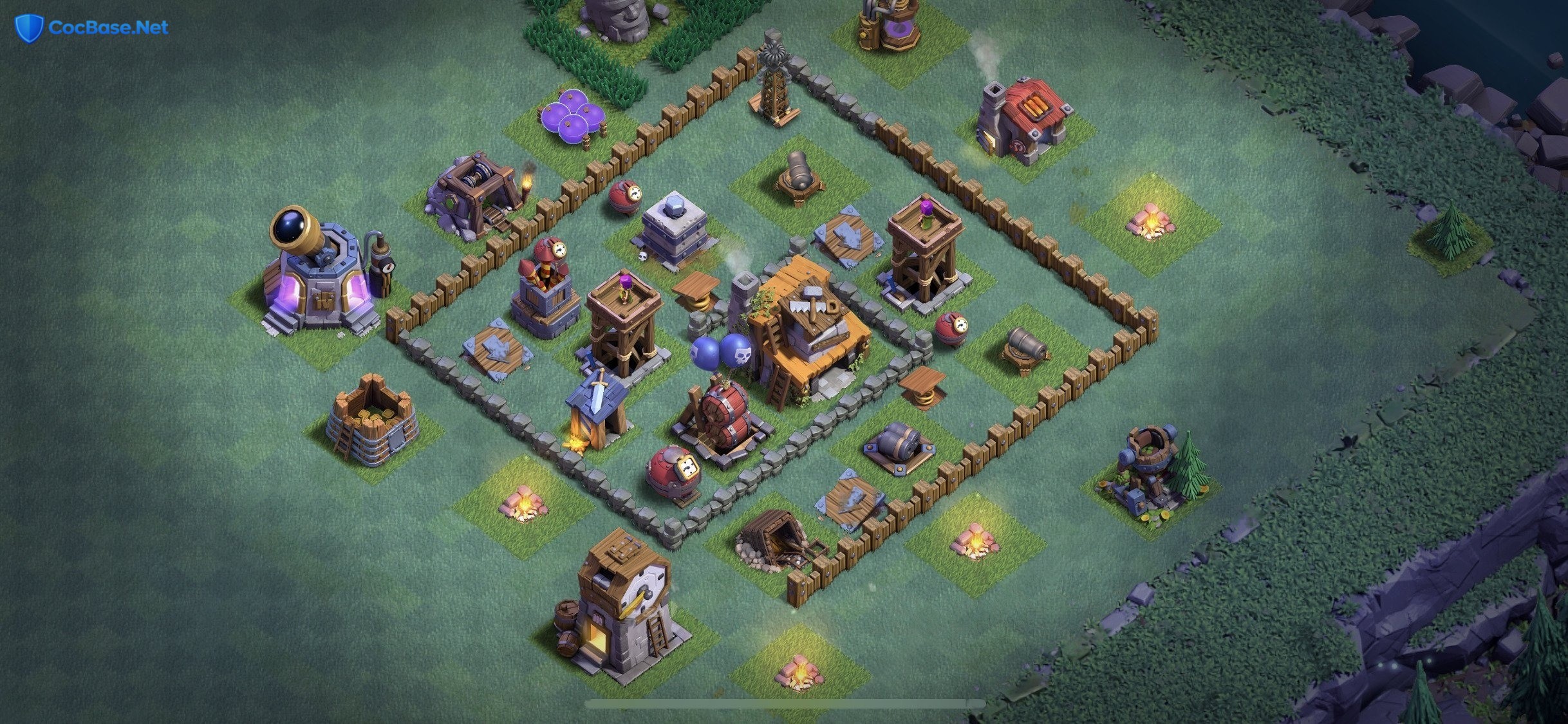 Elite Builder Hall 4 Clash of Clans Base Layout