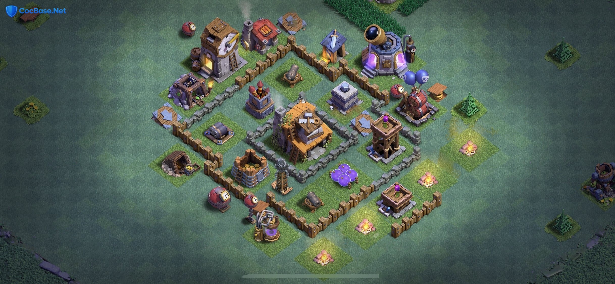 Elite Builder Hall 4 Anti 2 Star Clash of Clans Base Layout