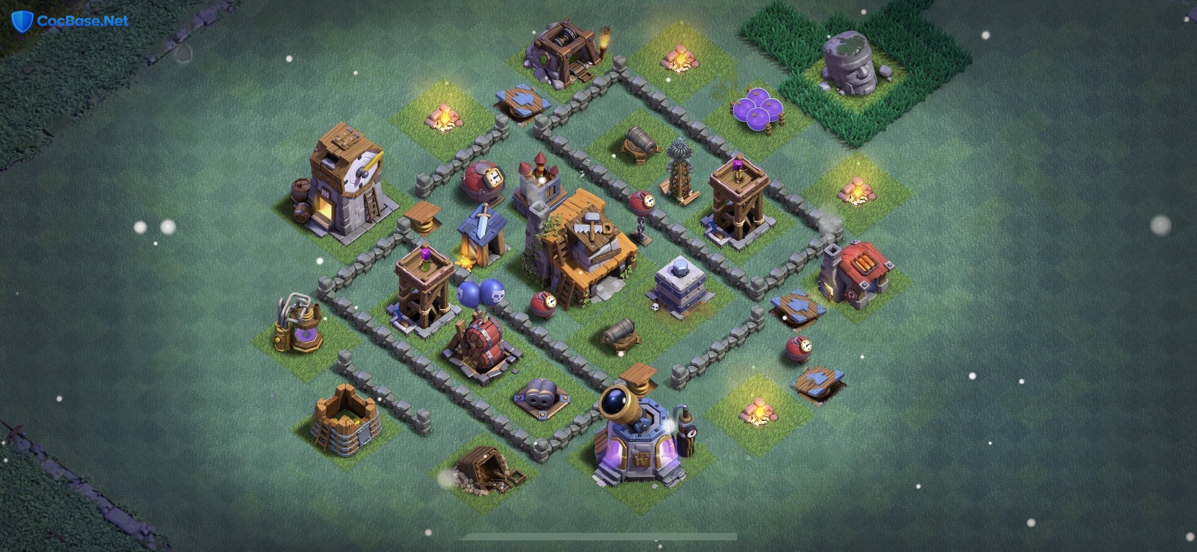 Ultimate Builder Hall 4 Anti 2 Star CoC Base Layout