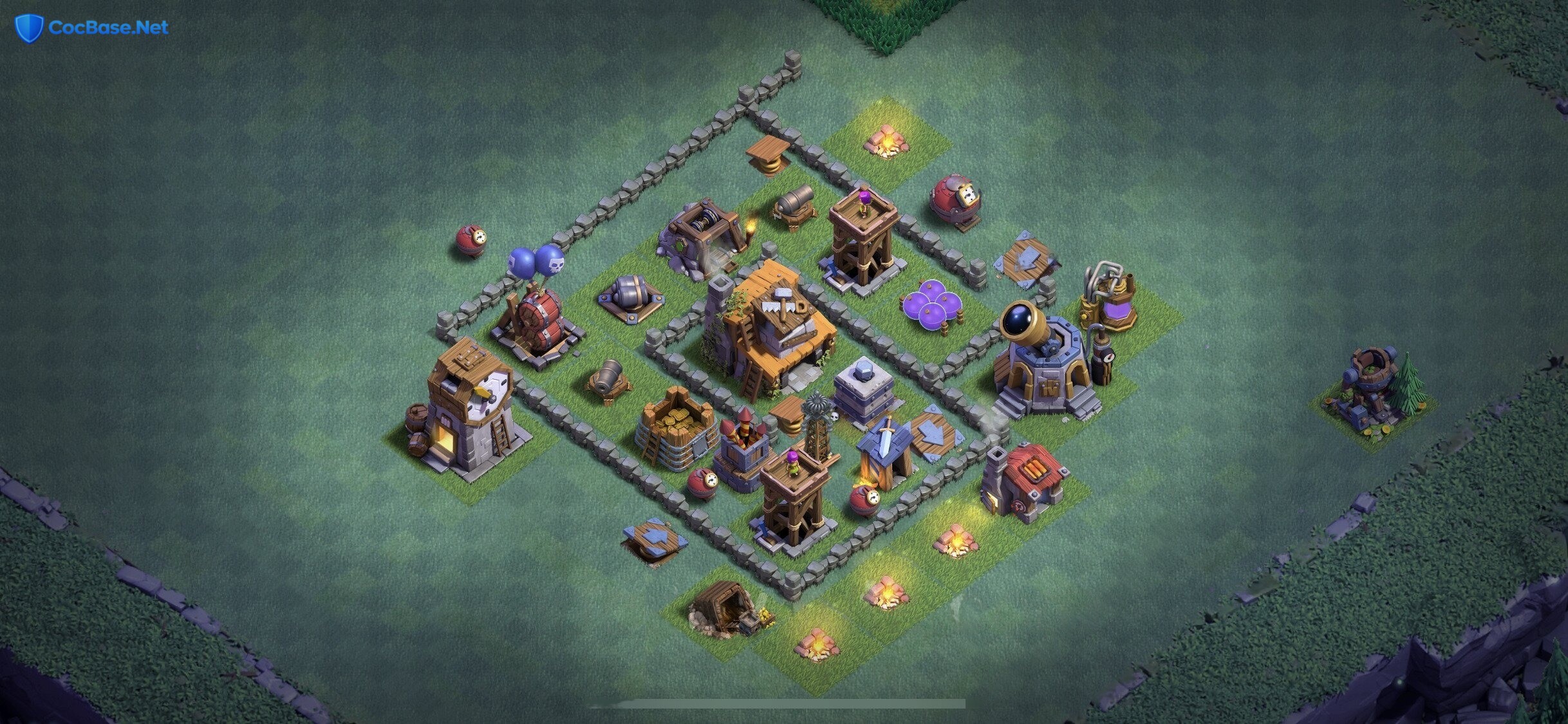 Ultimate Builder Hall 4 Clash of Clans Base Layout