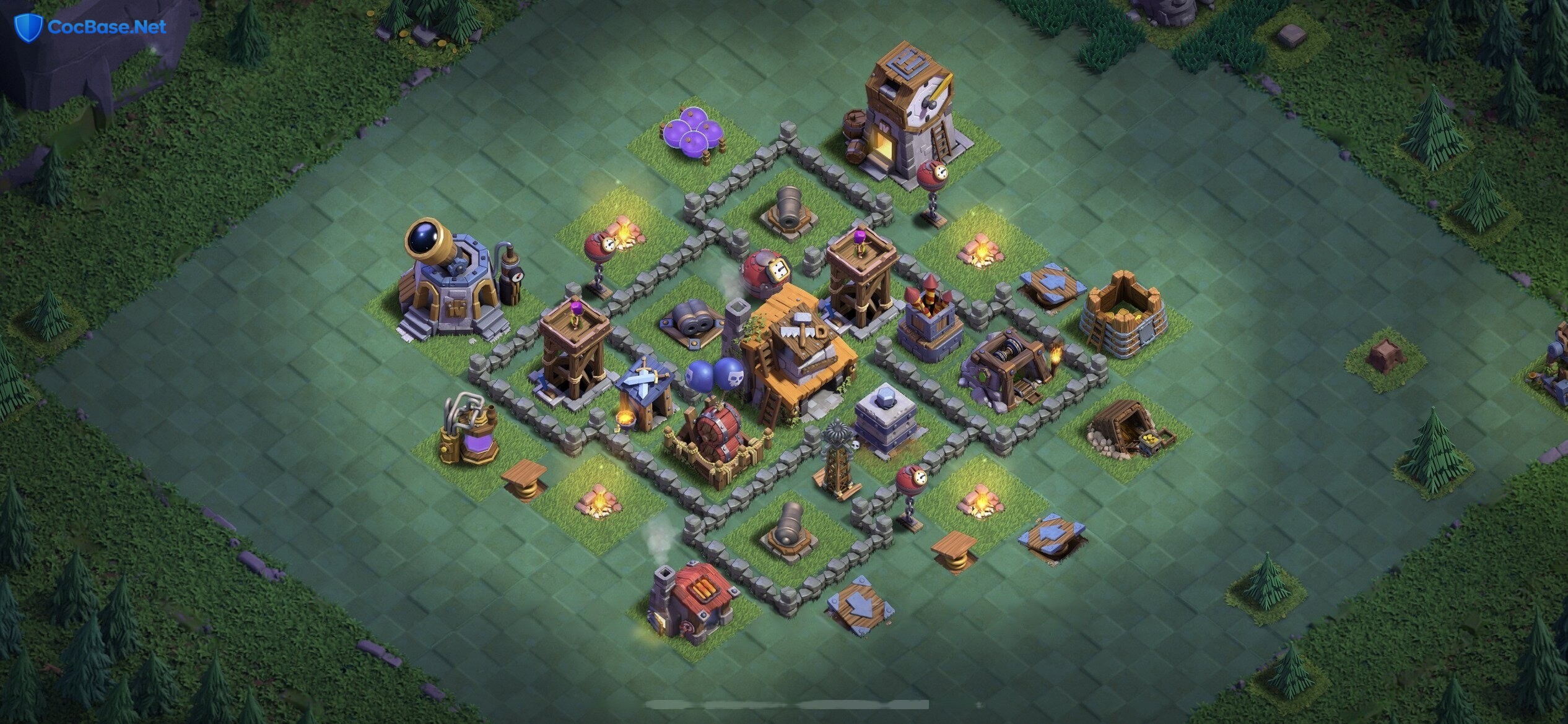 Elite Builder Hall 4 Clash of Clans Base Layout